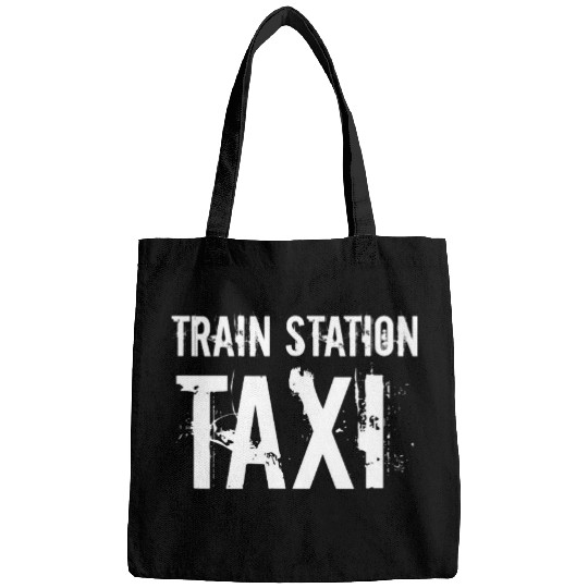 Train Station Taxi Dark Humor Montana Wyoming Rural Country Bags
