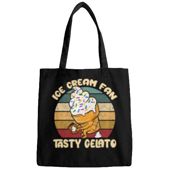 Ice Cream Fan Tasty Gelato Gelato Italian Dessert Bags