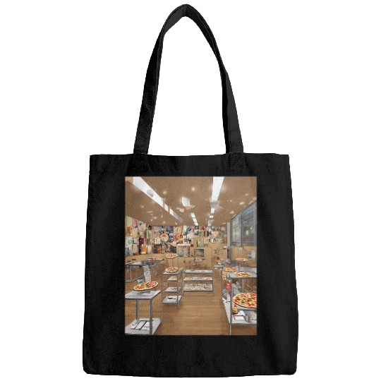 Art Class Pizza And Beer Gallery Exhibit Design Bags