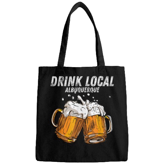 Drink Local Albuquerque New Mexico State Funny Beer Drinker Bags