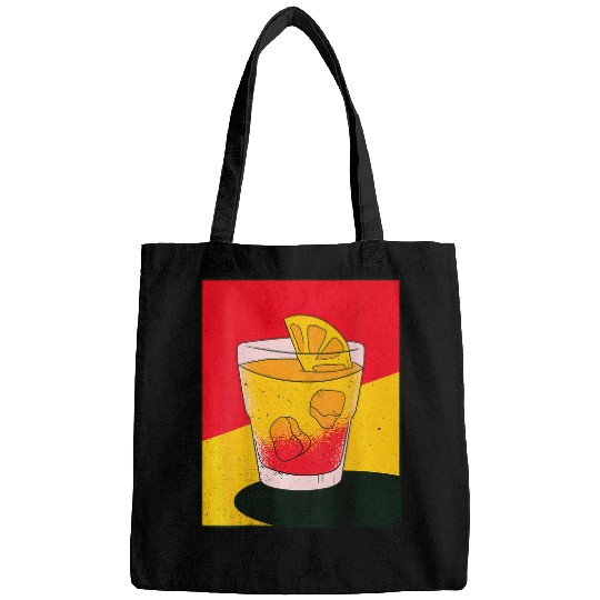 Aperol Spritz Summer Orange Splash Wines Glass Back Print Bags