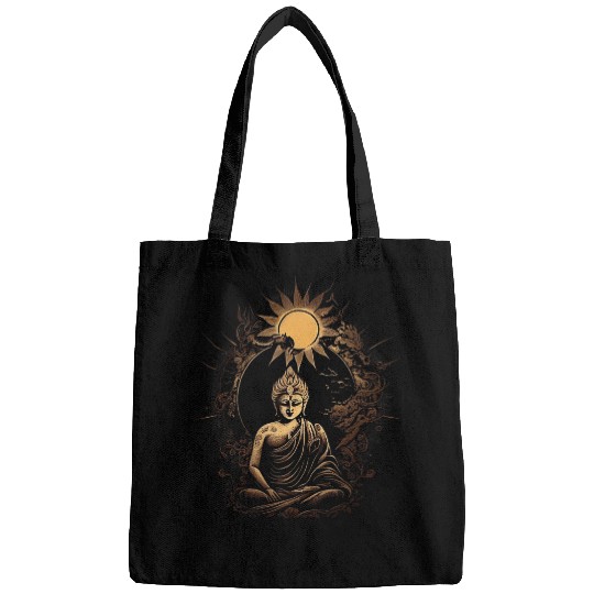 Buddha Buddhism Zen Spiritual Yoga Meditation Graphic 1 Bags