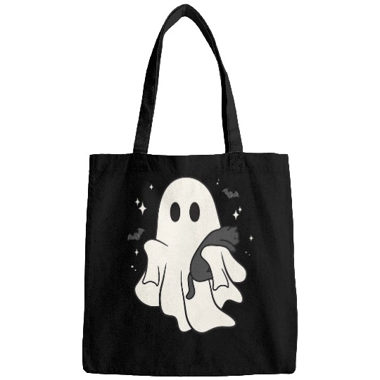 Funny Boojee Holding Cute black cats Spooky Halloween Bags