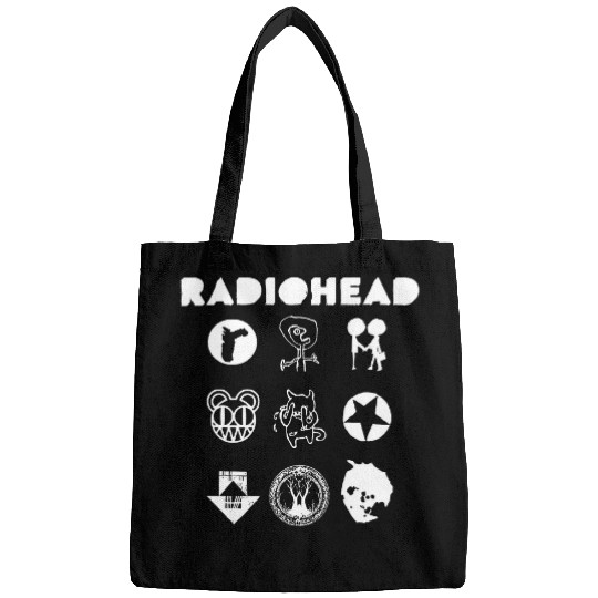 Radiohead White All Icon Bags