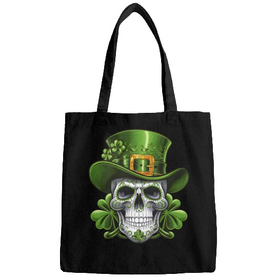 Sugar Skull St Patrick's Day Shamrock Bags
