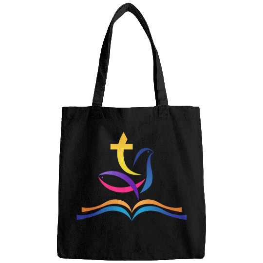 religion dove fish cross Bags
