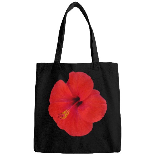 red hibiscus Bags