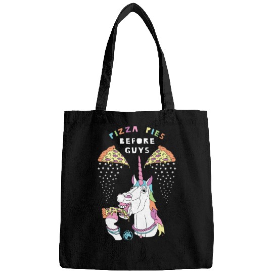 Pizza Pies Before Guys Unicorn Outline Bags