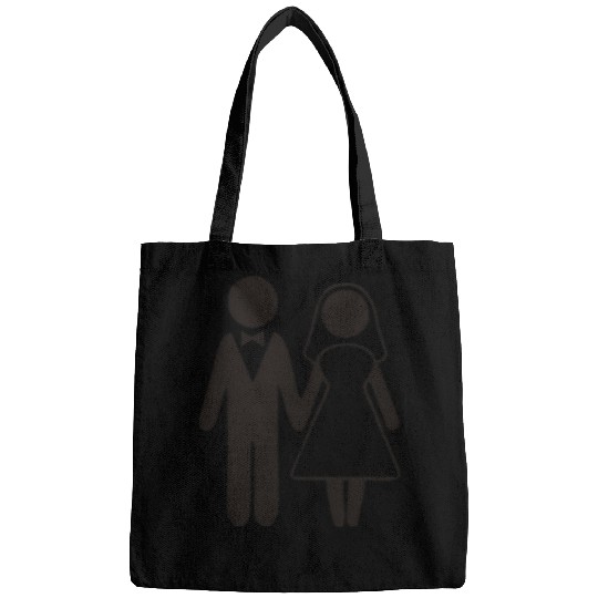 Bride And Groom Silhouette Bags