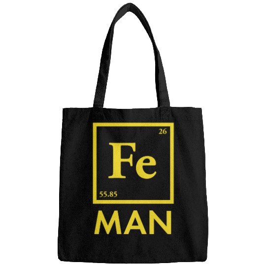 funny iron man science chemistry fe Bags