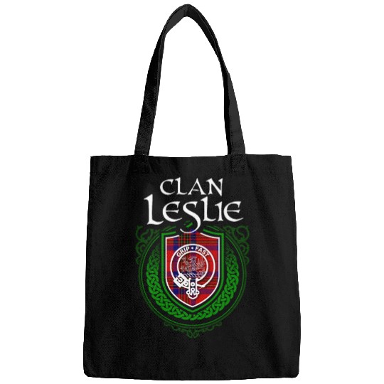 Leslie Surname Scottish Clan Tartan Crest Badge Bags
