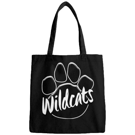 Wildcats Paw Print Mascot School Pride Bags