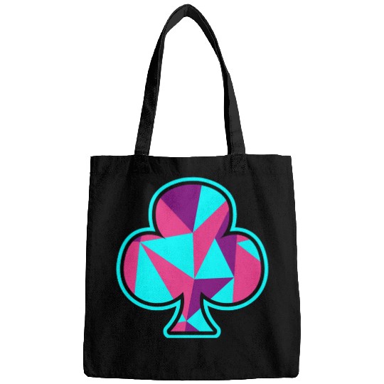 Playing card clover gift game player poker neon Bags