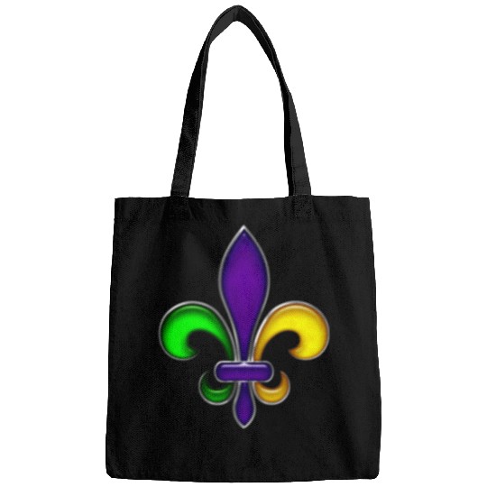 Fleur De Lis Mardi Gras Glossy Lily Bags