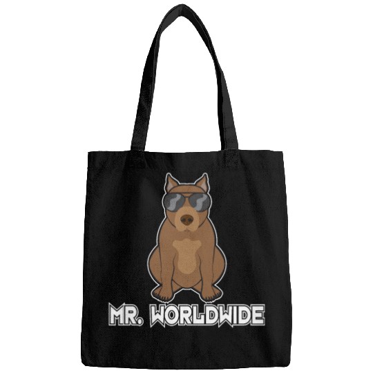 Mr. Worldwide Funny Pitbull Dog Lover Gift Bags
