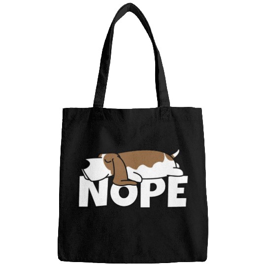 Lazy Basset Hound Dog Laziness Gift Idea Owner Bags