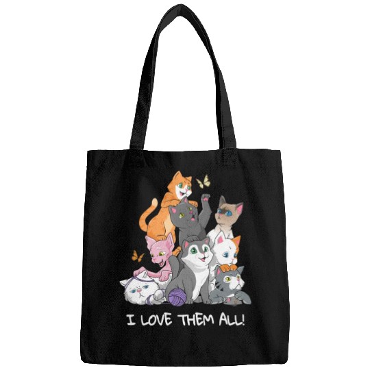 I love them all Cats Gift Maine Coon cat lover Bags