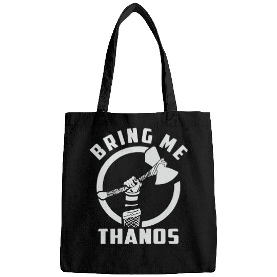 bring me Thanos stormbreaker black and white Bags