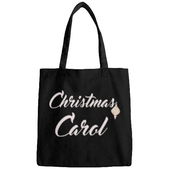 Christmas Carol with xmas decoration for Carols Bags