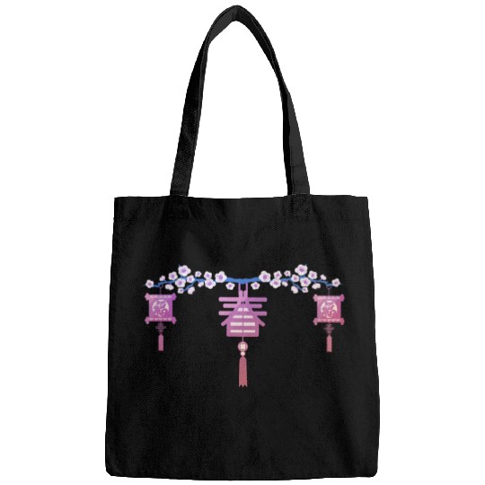 Japan blossom lantern flowers cherry chinese Bags