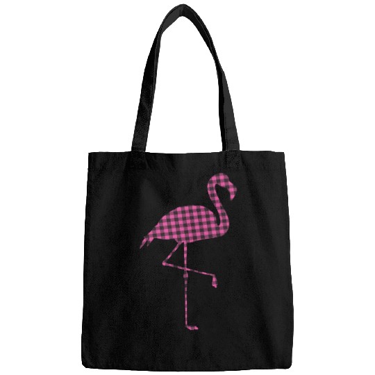 Pink Buffalo Plaid Flamingo Christmas Family Bags