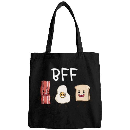 Fried egg bacon and toast best friends forever Bags