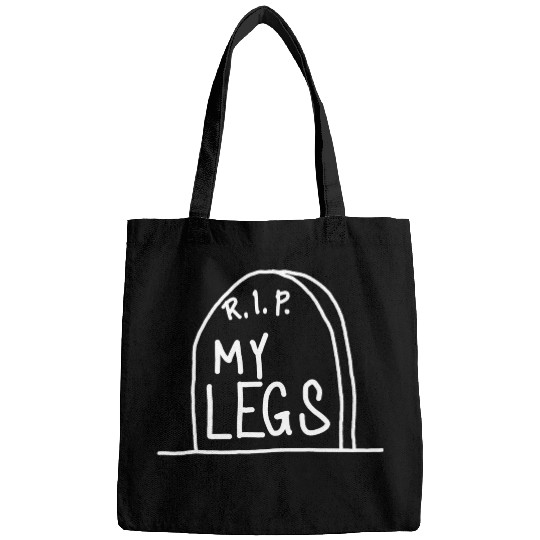 Gravestone RIP My legs gym Bags