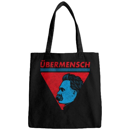 Vintage Übermensch Nietzsche Philosophy Nihilism Bags