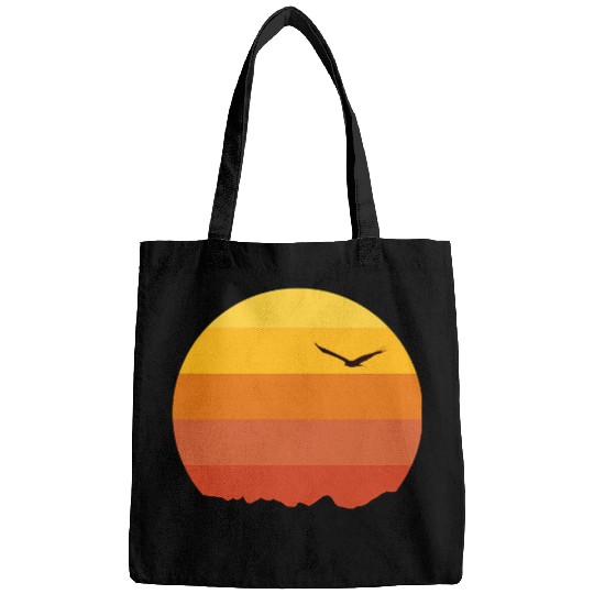 Sunset Bird Silhouette Sun Bags