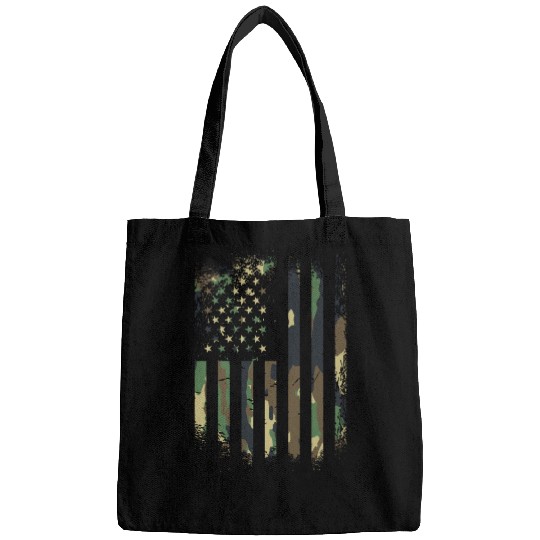 Camouflage Distressed american military Flag Bags