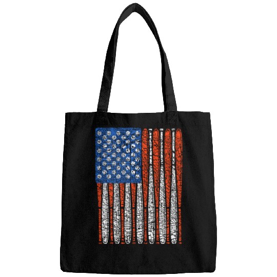 Vintage Baseball Bat American US Flag Gift Bags