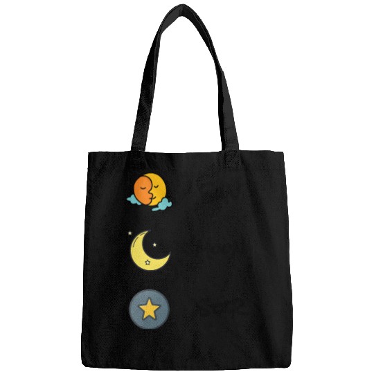 sun moon and star Bags