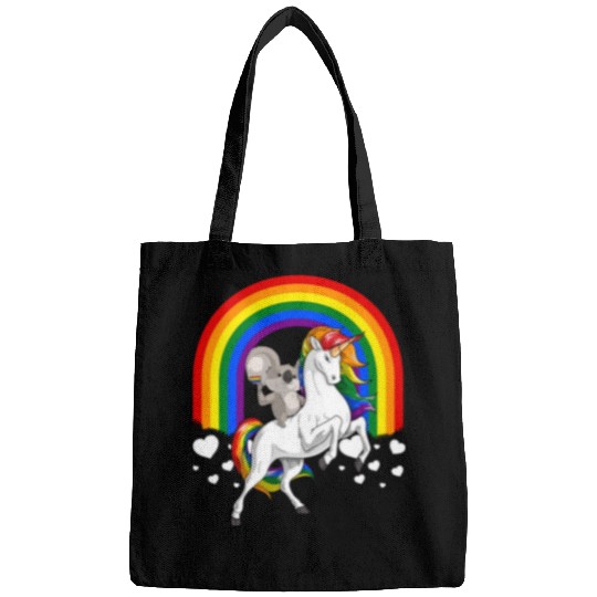 LGBT Koala Bear Riding Unicorn Gay Pride Rainbow Bags