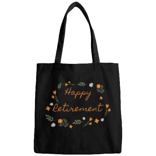 Happy Retirement - Flower Design Bags