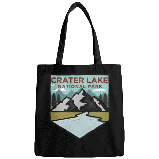 Retro Vintage Crater Lake National Park Gift Bags