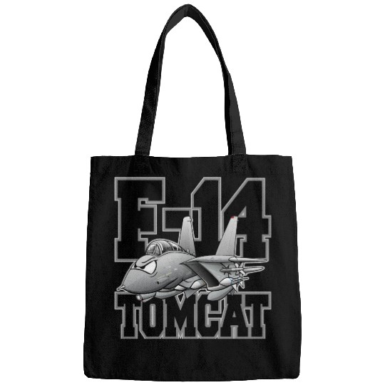 F-14 Tomcat Military Fighter Jet Aircraft Cartoon Bags