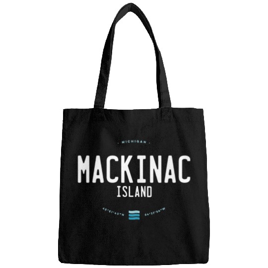Mackinac Island Michigan Beach Waves Bags