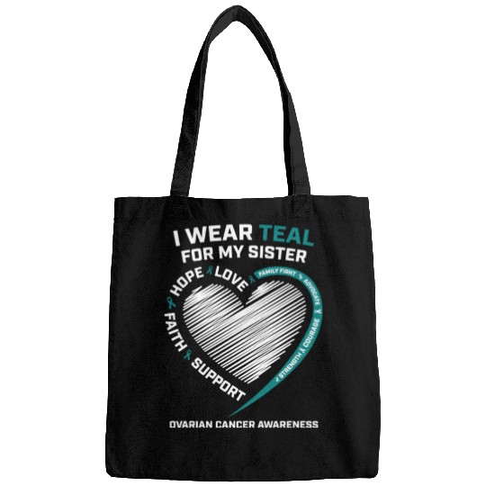 Products I Wear Teal For My Sister Ovarian Cancer Bags