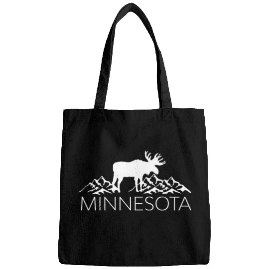 Minnesota Moose And Mountains Souvenir Nature Bags