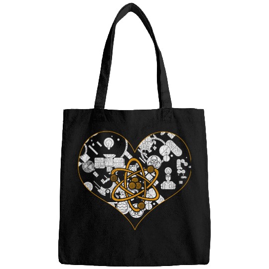 Physicist Heart Physics Bags