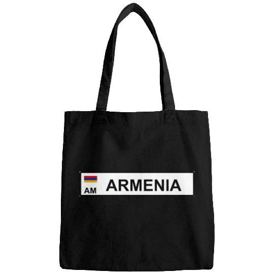 Realistic Armenia License Plate Sticker Bags