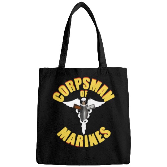 Us Navy Corpsman 8404 Fmf Veteran Front & Back Des Bags