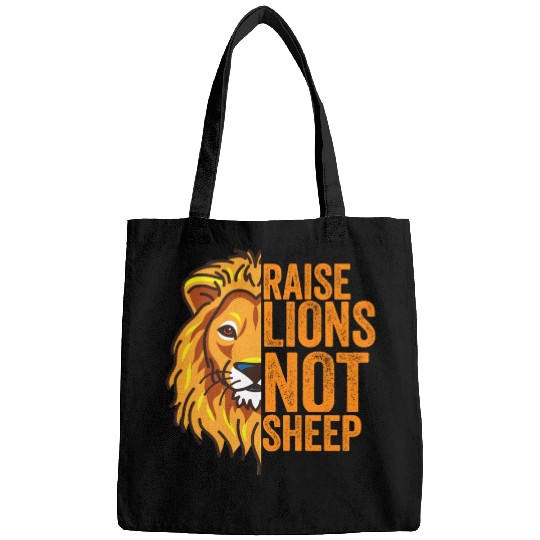 Raise Lions Not Sheep Bags