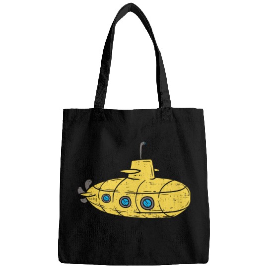 Us Navy Yellow Cartoon Submarine Cute Submariner B Bags