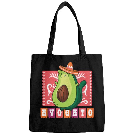 AVOGATO " AVOCADO CAT MEXICAN " Bags