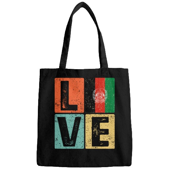 I Love Afghanistan Flag for Afghan Pride Bags