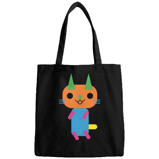 Cat Rectangle And Triangle Shape Bags