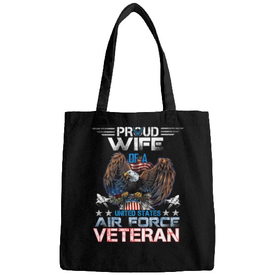 Veteran-Proud Wife Of Us Air Force Veteran Patriot Bags