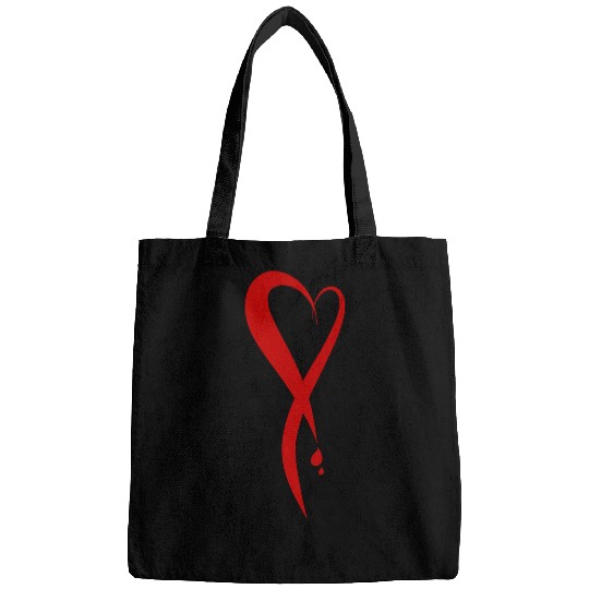 Heart bleeding, hand drawn Bags
