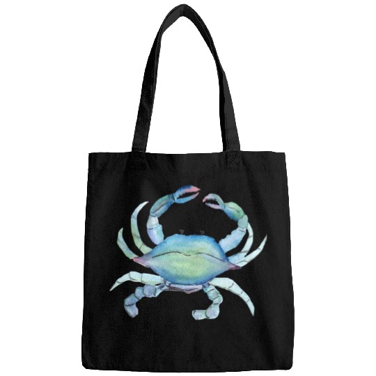 Crab watercolor illustration Bags